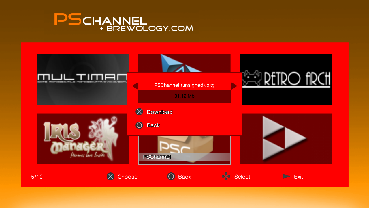 PSChannel v1.09 Released » Brewology - PS3 PSP WII XBOX - Homebrew News,  Saved Games, Downloads, and More!